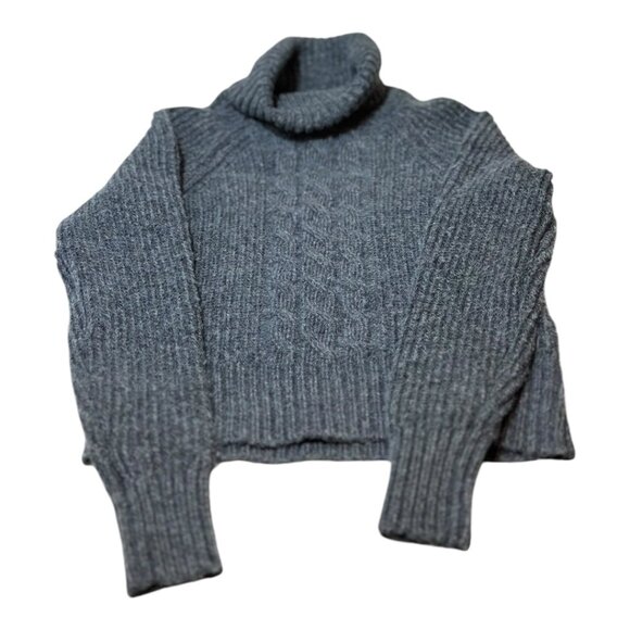 1.State NWOT Knit Ribbed Trim Turtleneck Sweater Size XX-Small Heather G… - Picture 1 of 7